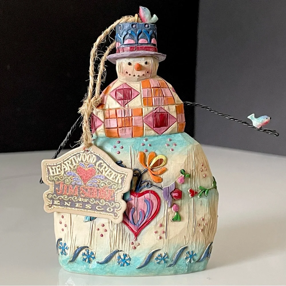 Snowman with Birds Ornament by Jim Shore